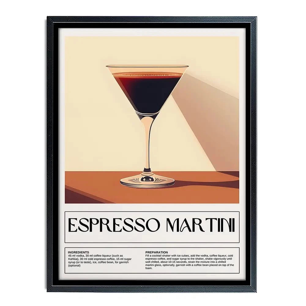 Espresso Martini Recipe Canvas Print Espresso Martini Recipe Canvas Print wall art product Art Print Shop