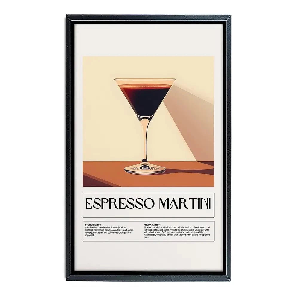 Espresso Martini Recipe Canvas Print Espresso Martini Recipe Canvas Print wall art product Art Print Shop