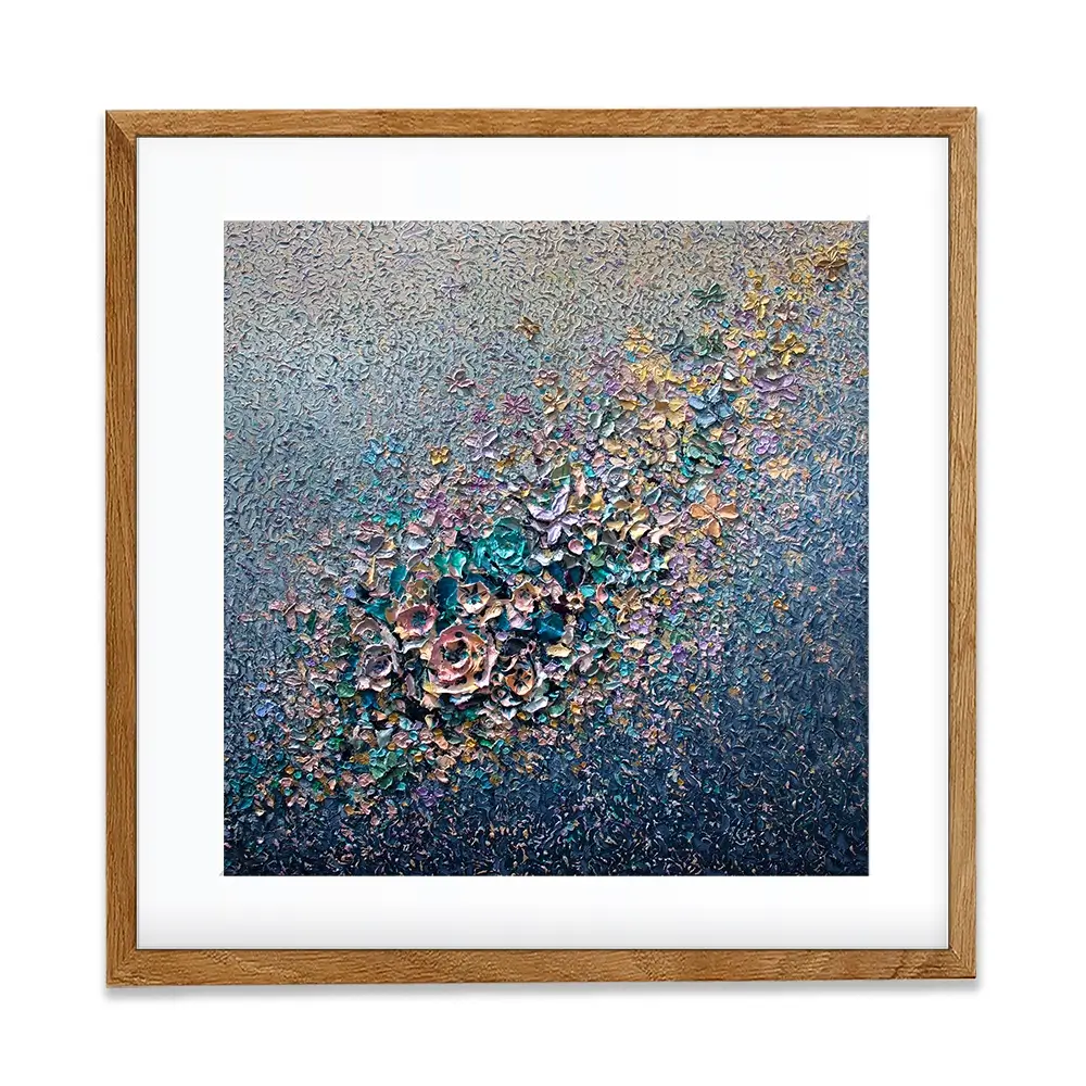 Eternal Bloom Square Framed Art Print Eternal Bloom Square Framed Art Print wall art product Nada Khatib