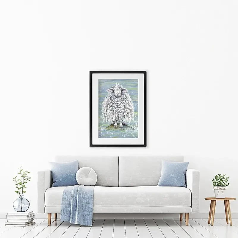 Ethel's Seaside Visit Framed Art Print Ethel's Seaside Visit Framed Art Print wall art product Maggie Vandewalle - Independent
