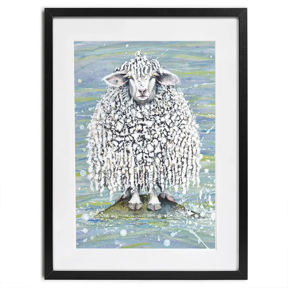 Ethel's Seaside Visit Framed Art Print Ethel's Seaside Visit Framed Art Print wall art product Maggie Vandewalle - Independent