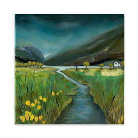 Evening Light Buttermere Square Canvas Print Evening Light Buttermere Square Canvas Print wall art product Karen Sutton