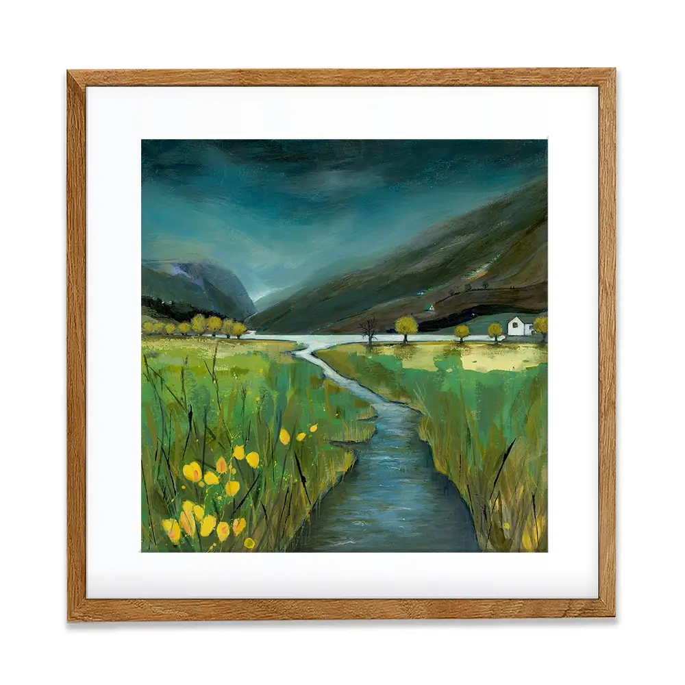 Evening Light Buttermere Square Framed Art Print Evening Light Buttermere Square Framed Art Print wall art product Karen Sutton