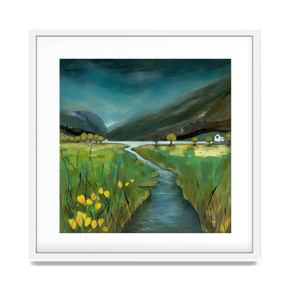Evening Light Buttermere Square Framed Art Print Evening Light Buttermere Square Framed Art Print wall art product Karen Sutton