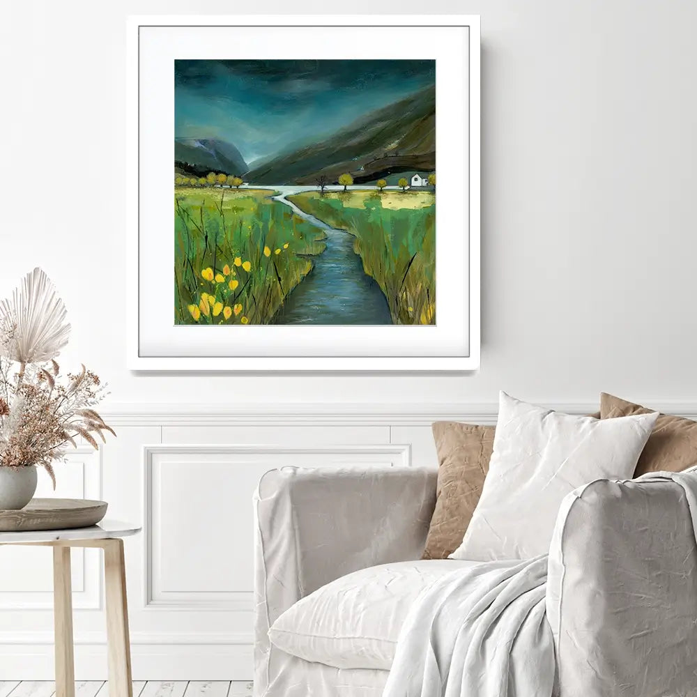 Evening Light Buttermere Square Framed Art Print Evening Light Buttermere Square Framed Art Print wall art product Karen Sutton