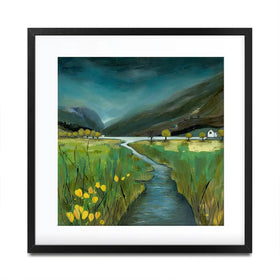 Evening Light Buttermere Square Framed Art Print Evening Light Buttermere Square Framed Art Print wall art product Karen Sutton
