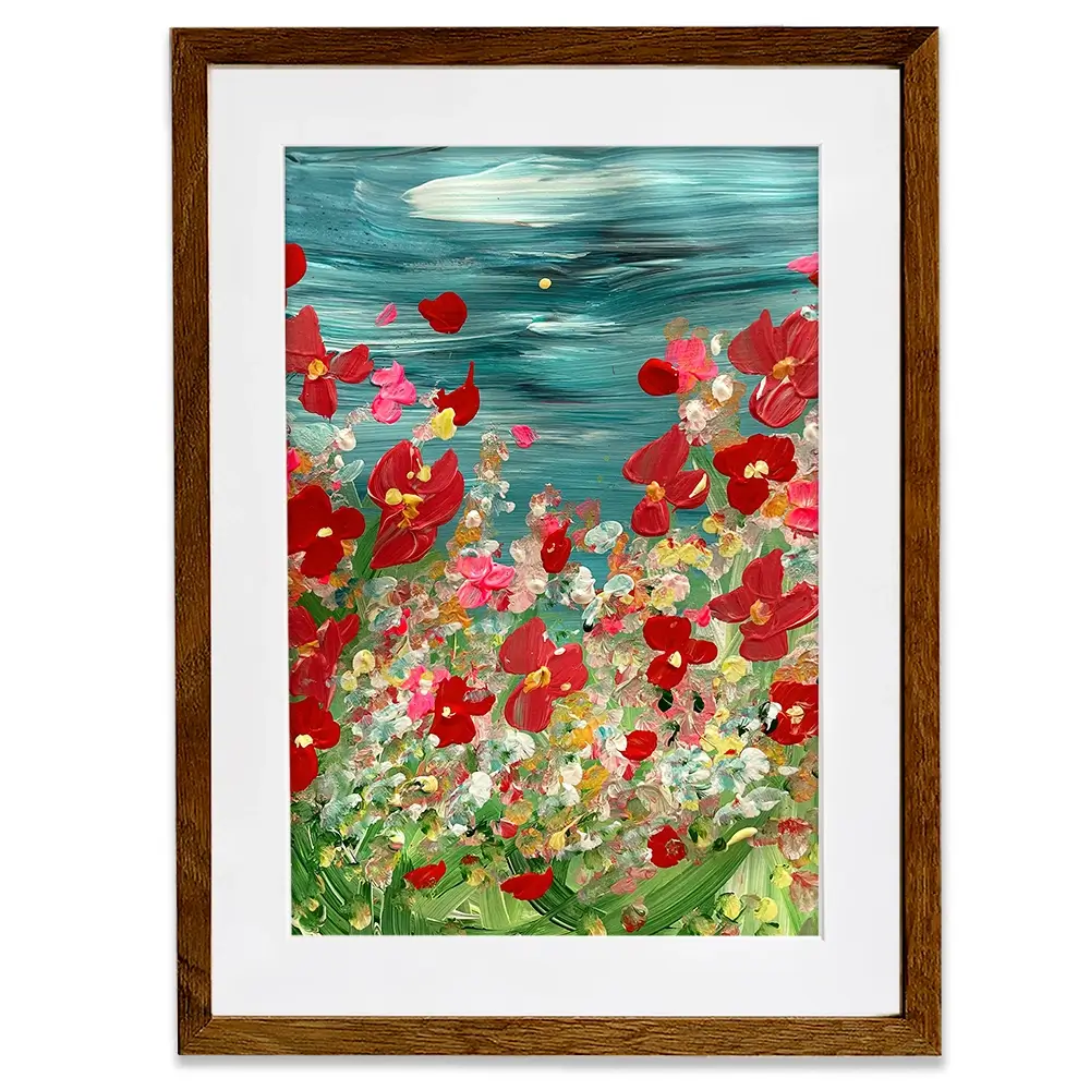 Evening Wildflowers Framed Art Print Evening Wildflowers Framed Art Print wall art product Charlotte Anna Reed