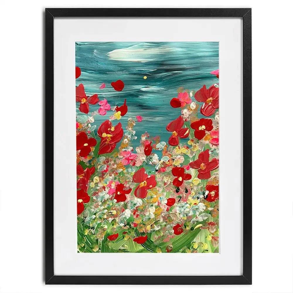 Evening Wildflowers Framed Art Print Evening Wildflowers Framed Art Print wall art product Charlotte Anna Reed