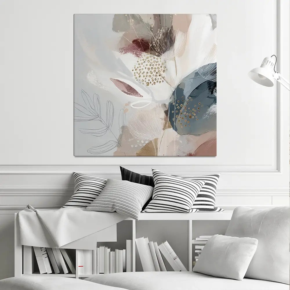 Evie Belle Abstract Square Canvas Print Evie Belle Abstract Square Canvas Print wall art product Bella Eve