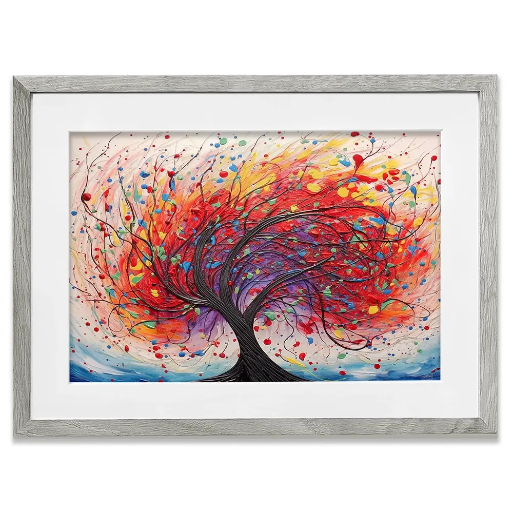 Expressionist Red Tree Framed Art Print Expressionist Red Tree Framed Art Print wall art product Lena Owens - Independent