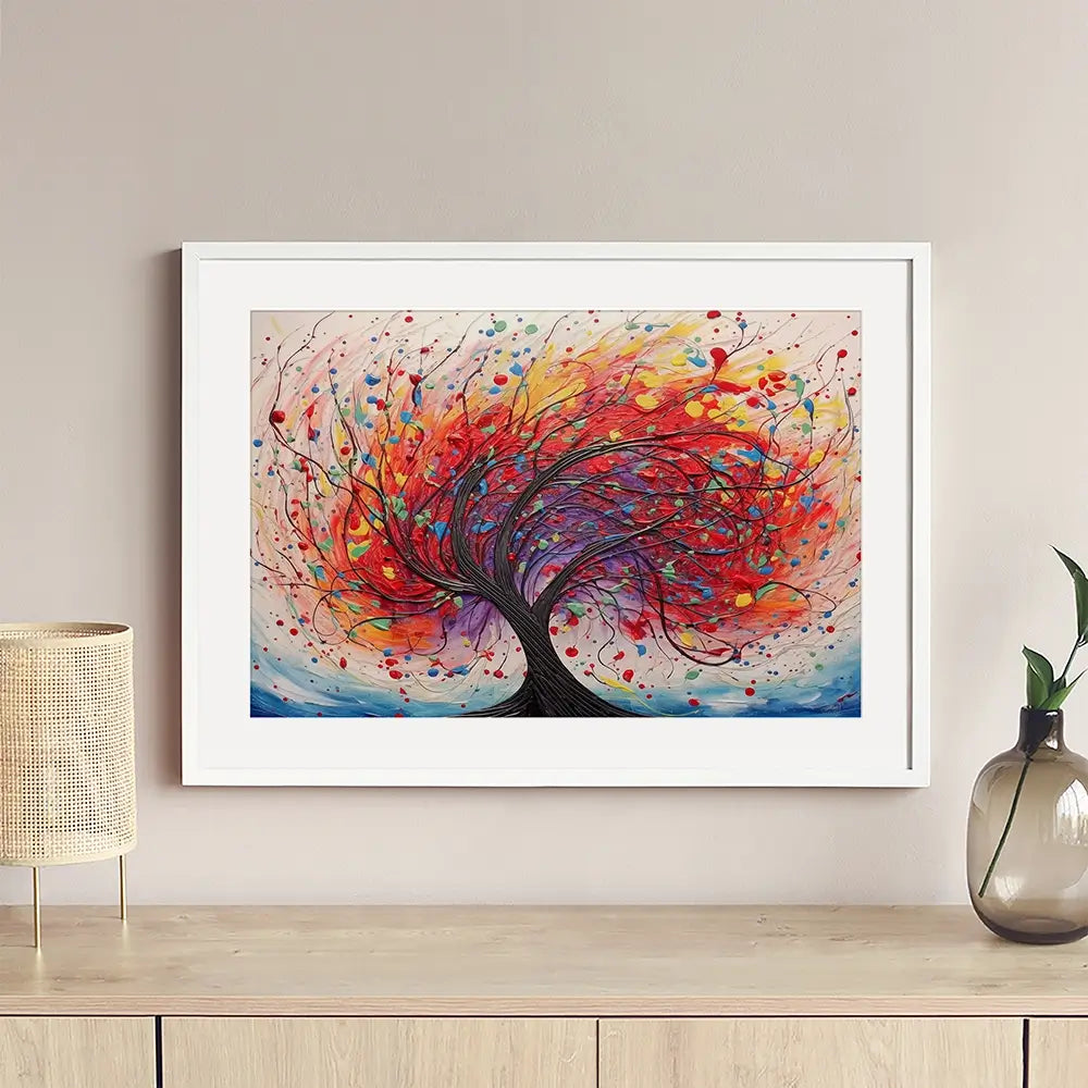 Expressionist Red Tree Framed Art Print Expressionist Red Tree Framed Art Print wall art product Lena Owens - Independent