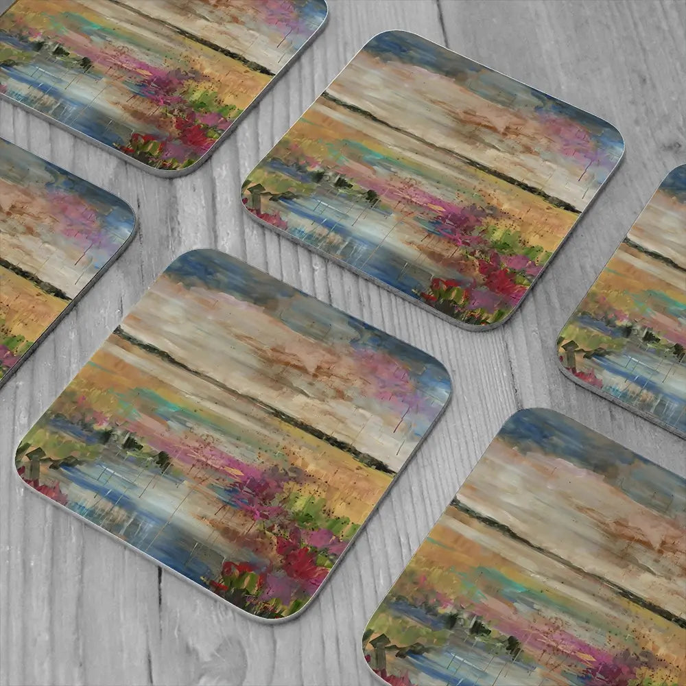 Expressionistic Marsh Coaster Set Expressionistic Marsh Coaster Set wall art product Tiffani Taylor - Independent
