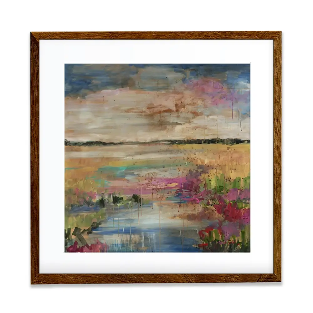 Expressionistic Marsh Square Framed Art Print Expressionistic Marsh Square Framed Art Print wall art product Tiffani Taylor - Independent