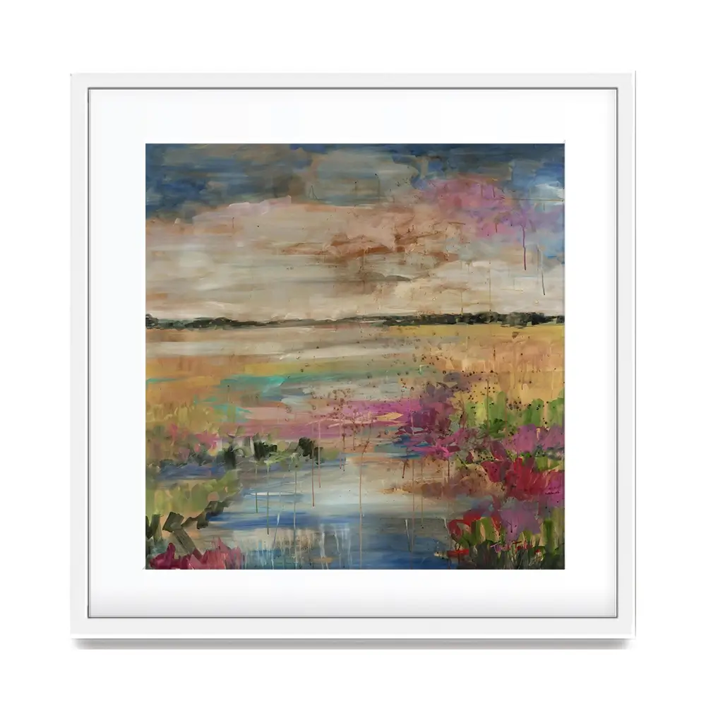 Expressionistic Marsh Square Framed Art Print Expressionistic Marsh Square Framed Art Print wall art product Tiffani Taylor - Independent