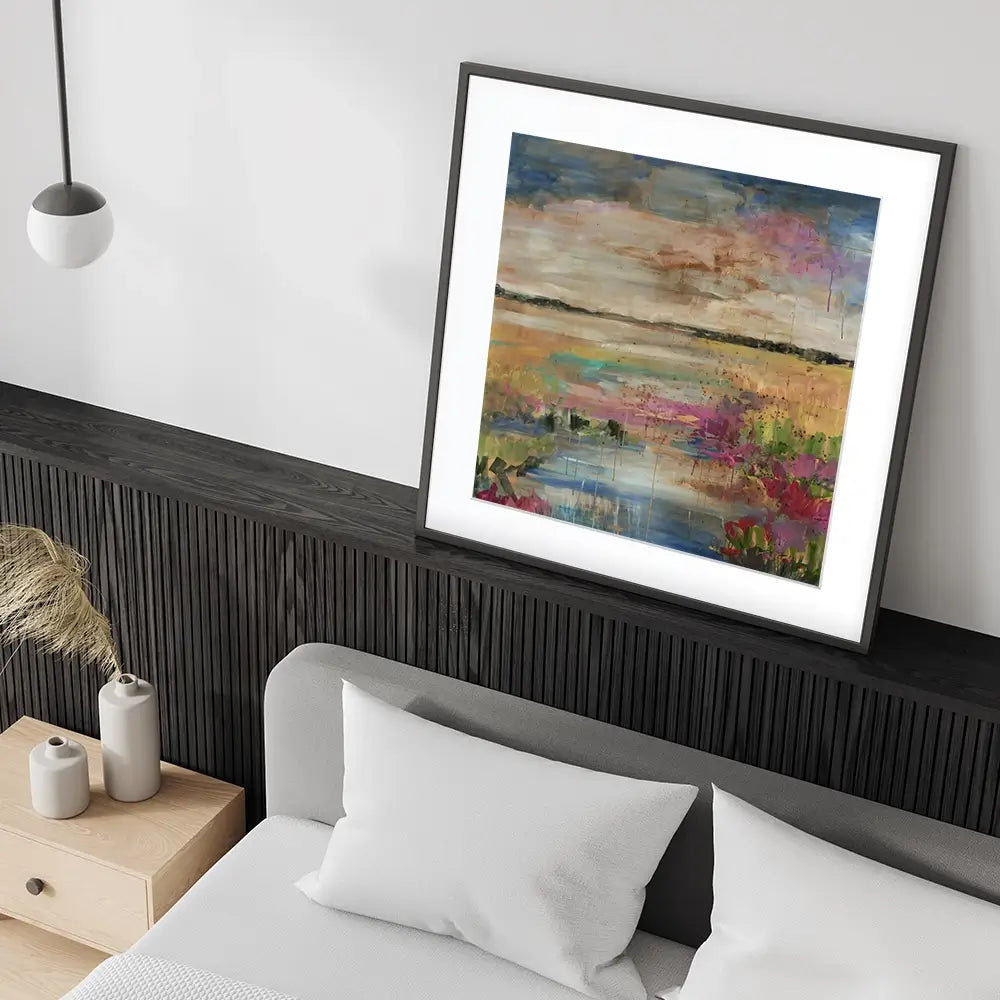 Expressionistic Marsh Square Framed Art Print Expressionistic Marsh Square Framed Art Print wall art product Tiffani Taylor - Independent