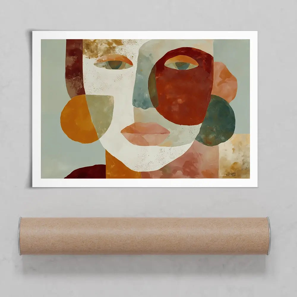 Face Of Shapes Art Print Face Of Shapes Art Print wall art product Chromatic Storm Studio
