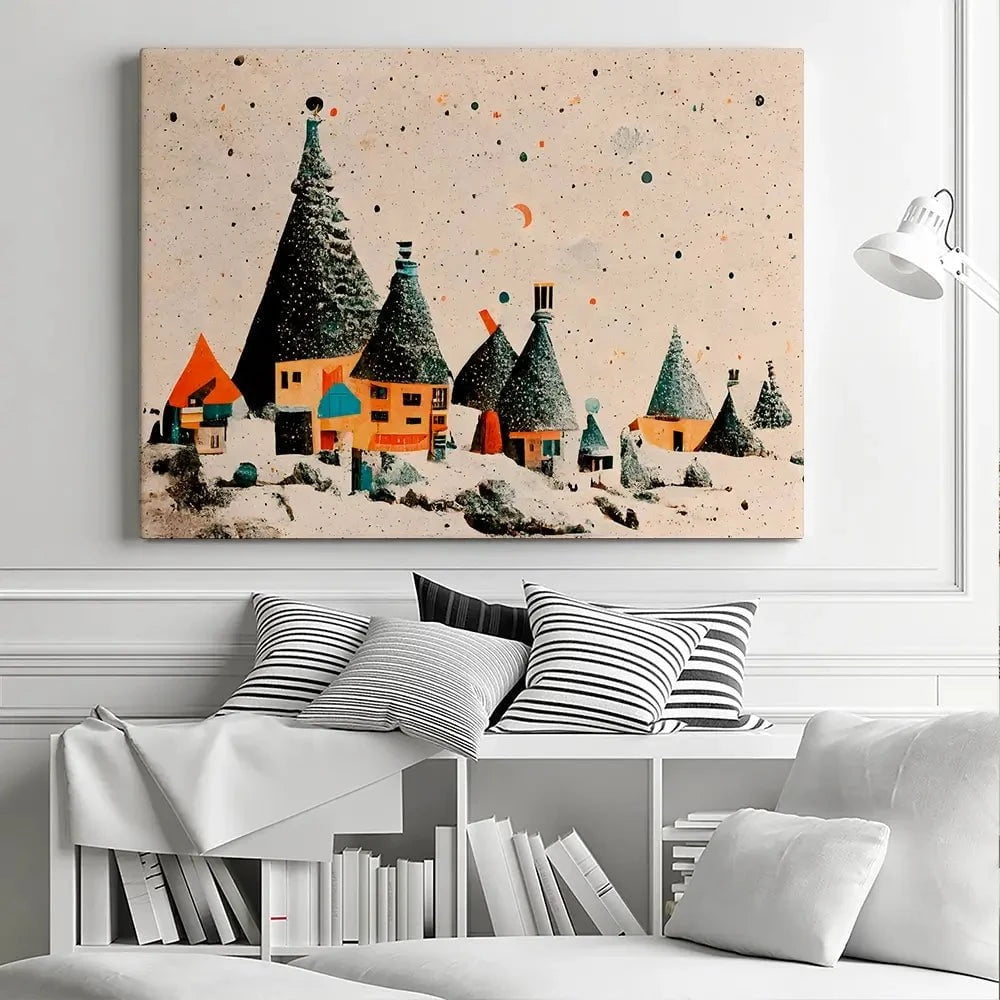 Fairy Village Canvas Print Fairy Village Canvas Print wall art product Treechild