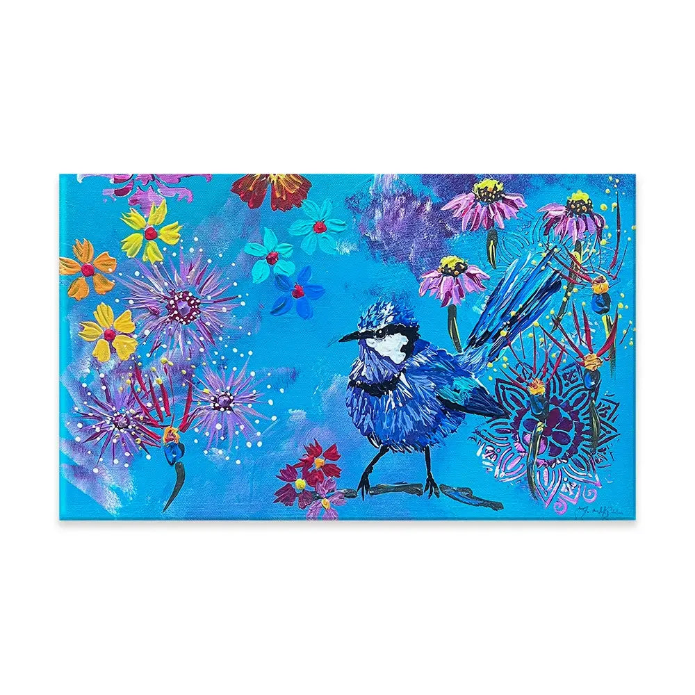 Fairy Wren Canvas Print Fairy Wren Canvas Print wall art product Jo Mulligan