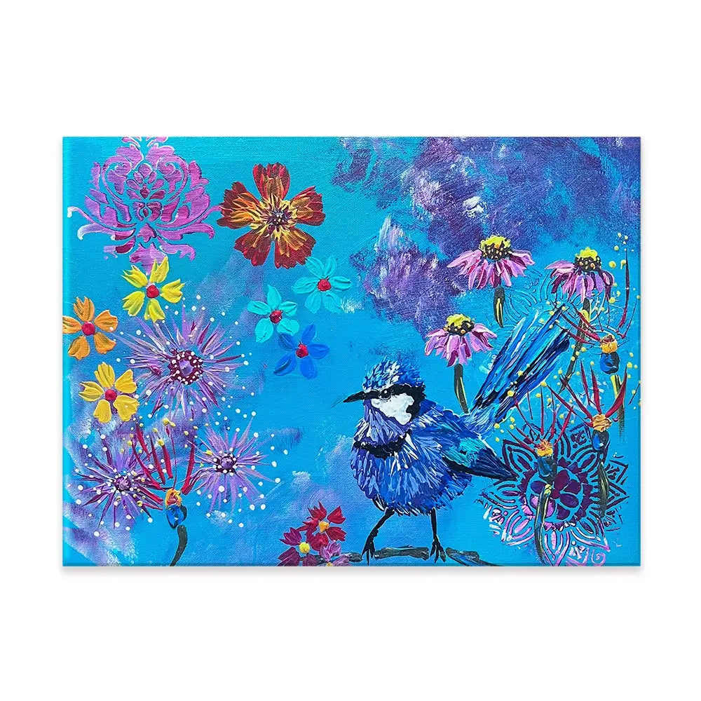 Fairy Wren Canvas Print Fairy Wren Canvas Print wall art product Jo Mulligan