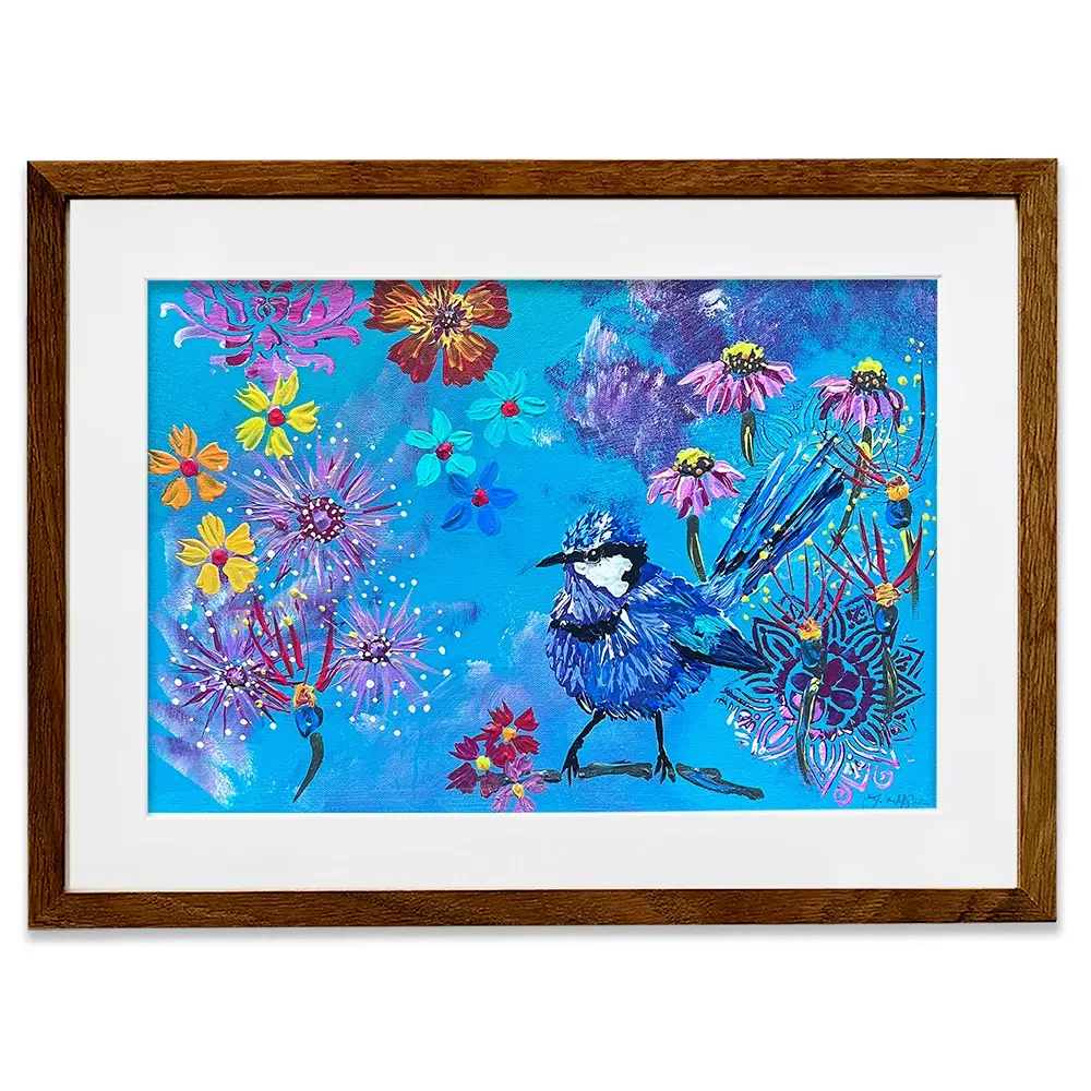 Fairy Wren Framed Art Print Fairy Wren Framed Art Print wall art product Jo Mulligan