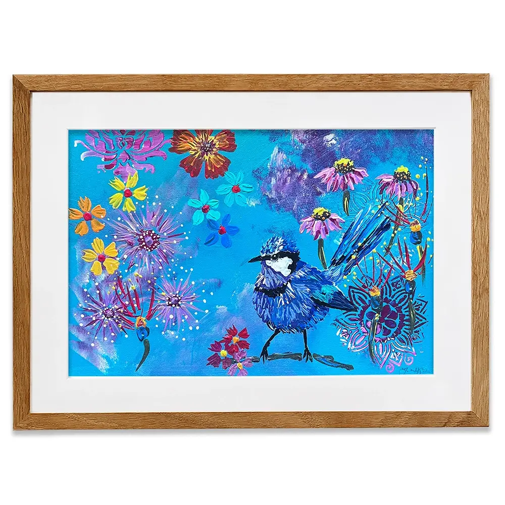 Fairy Wren Framed Art Print Fairy Wren Framed Art Print wall art product Jo Mulligan