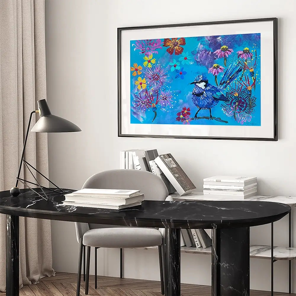 Fairy Wren Framed Art Print Fairy Wren Framed Art Print wall art product Jo Mulligan
