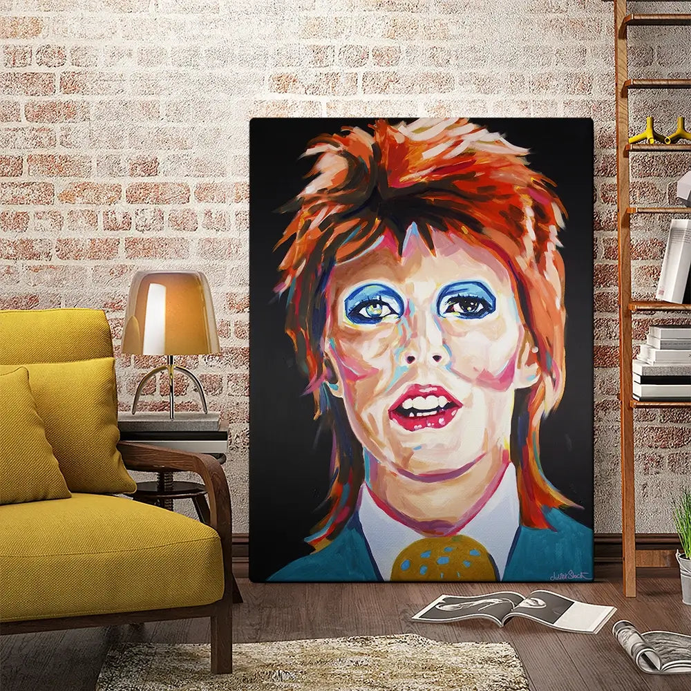 Fame David Bowie Canvas Print Fame David Bowie Canvas Print wall art product Juliet Stockton