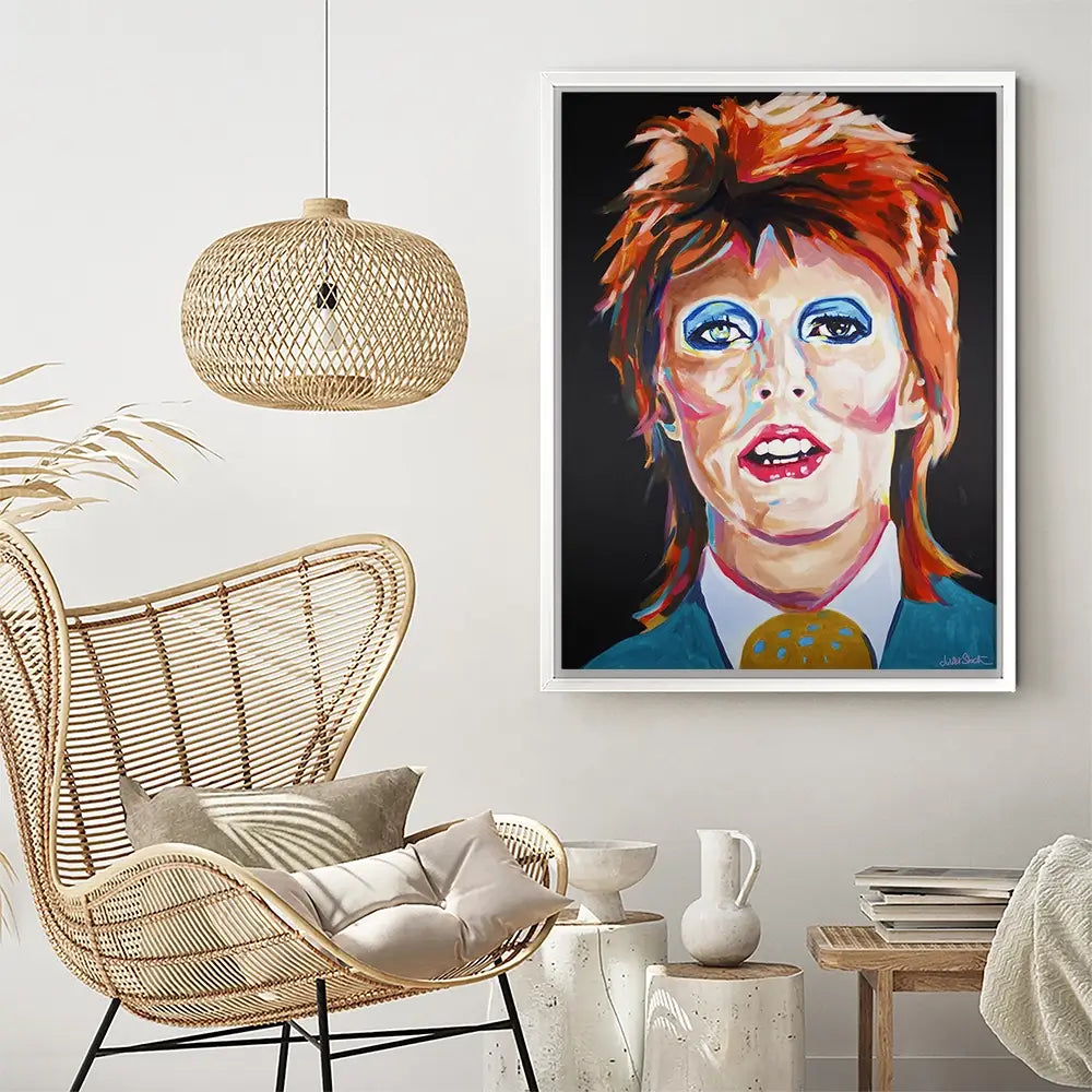 Fame David Bowie Canvas Print Fame David Bowie Canvas Print wall art product Juliet Stockton