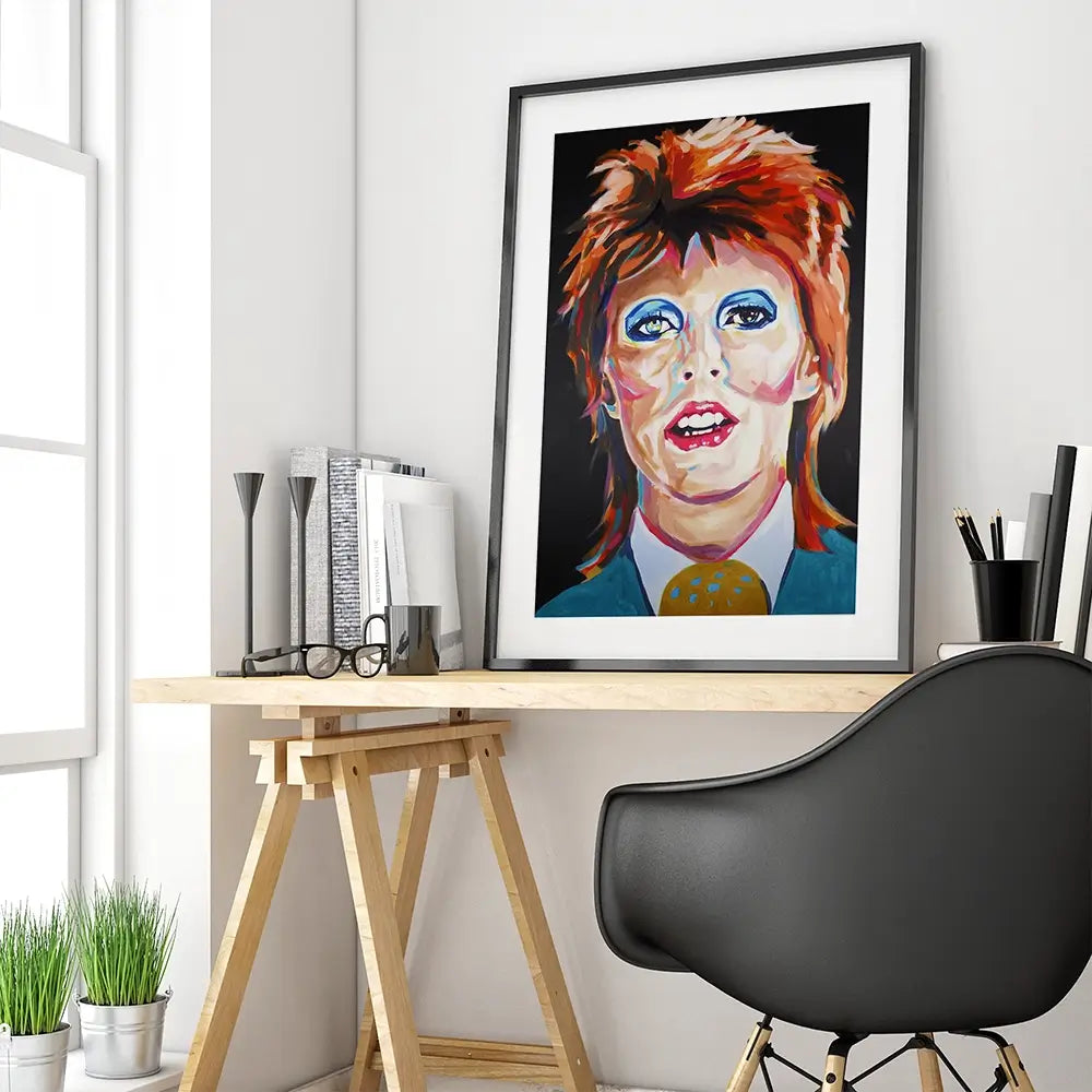 Fame David Bowie Framed Art Print Fame David Bowie Framed Art Print wall art product Juliet Stockton
