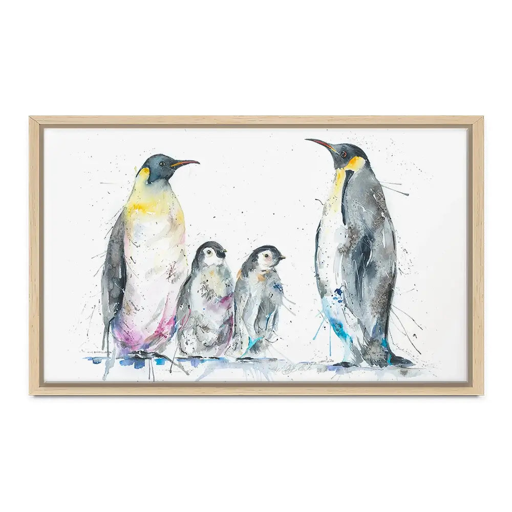Family Of Penguins Canvas Print Family Of Penguins Canvas Print wall art product Nicola Jane Rowles