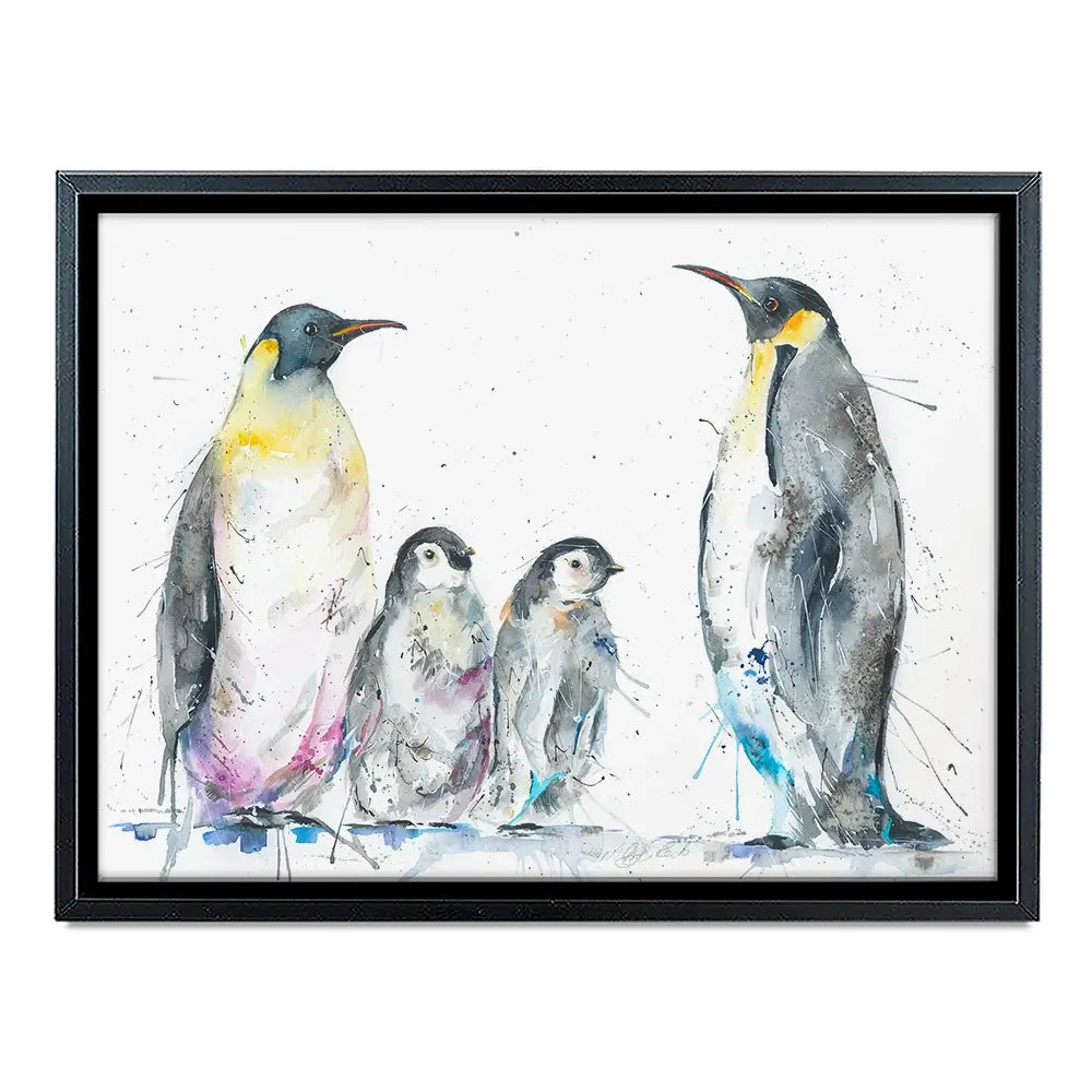 Family Of Penguins Canvas Print Family Of Penguins Canvas Print wall art product Nicola Jane Rowles