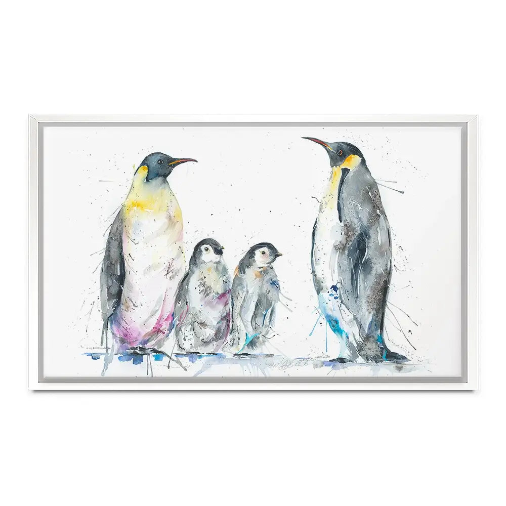 Family Of Penguins Canvas Print Family Of Penguins Canvas Print wall art product Nicola Jane Rowles