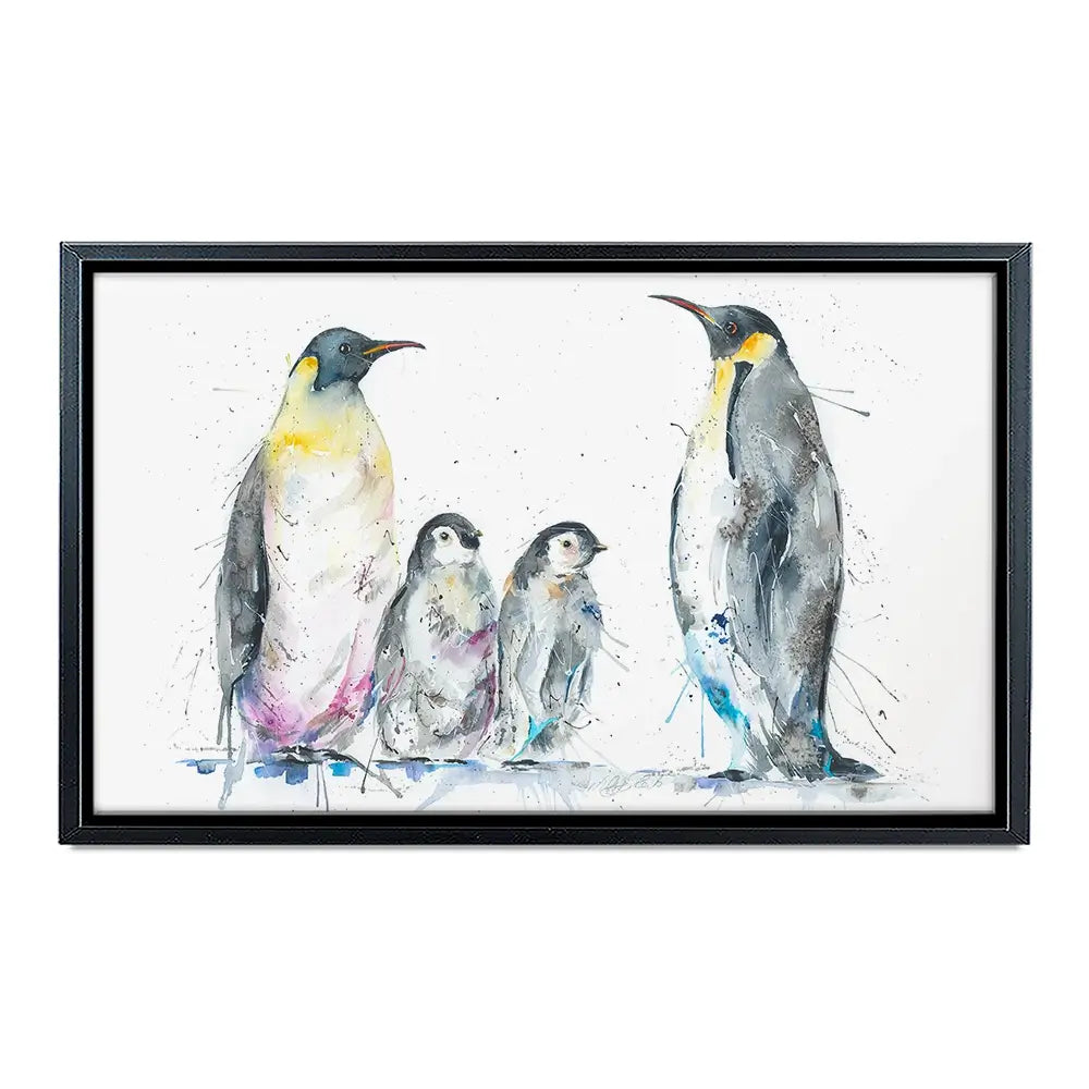 Family Of Penguins Canvas Print Family Of Penguins Canvas Print wall art product Nicola Jane Rowles