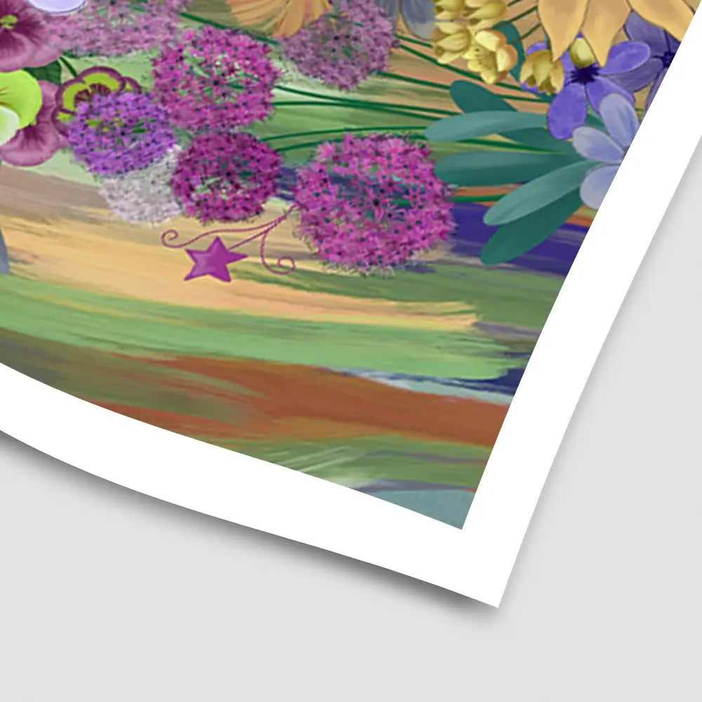 Fantastic Florals Cow Art Print Fantastic Florals Cow Art Print wall art product Fab Funky