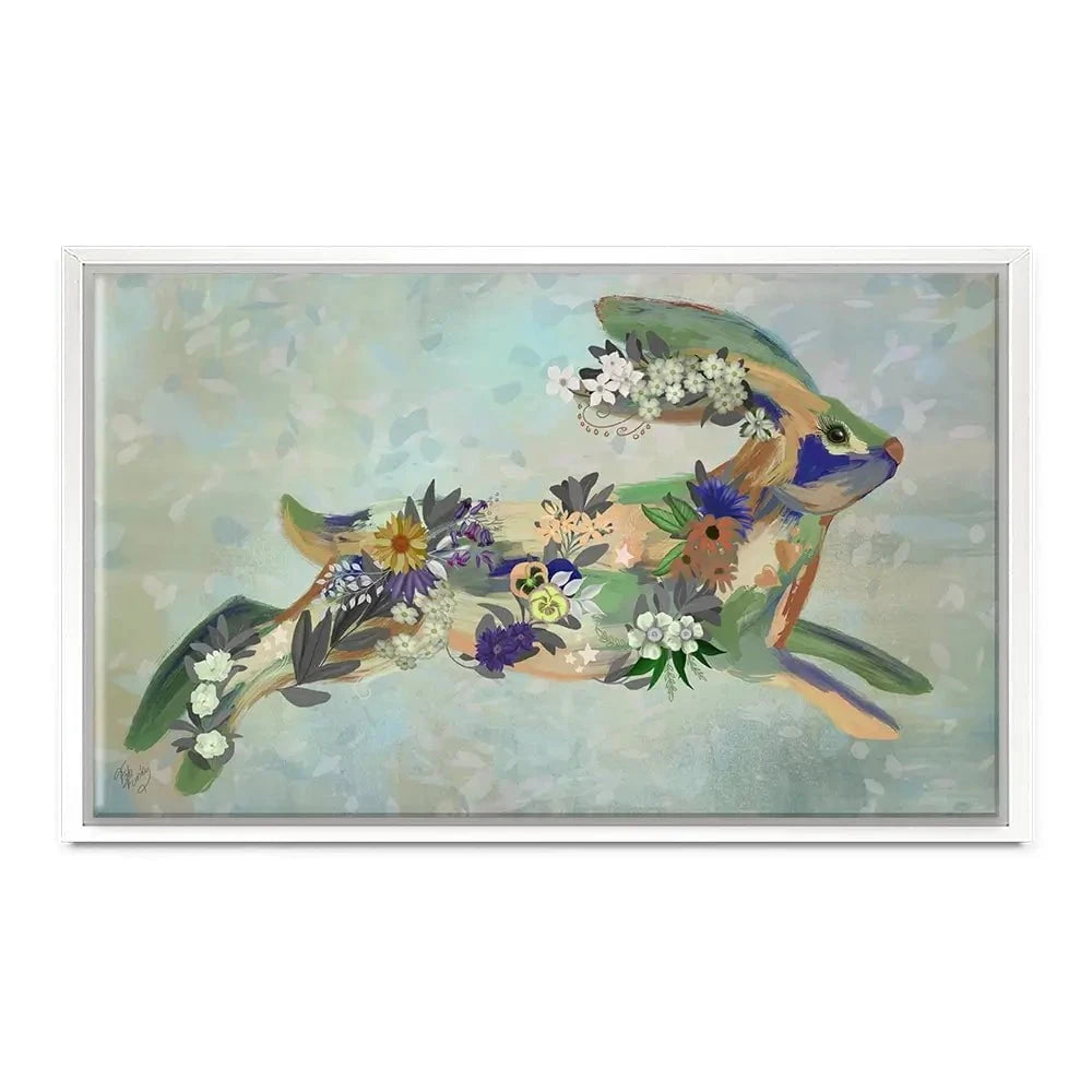 Fantastic Florals Hare Running Canvas Print Fantastic Florals Hare Running Canvas Print wall art product Fab Funky