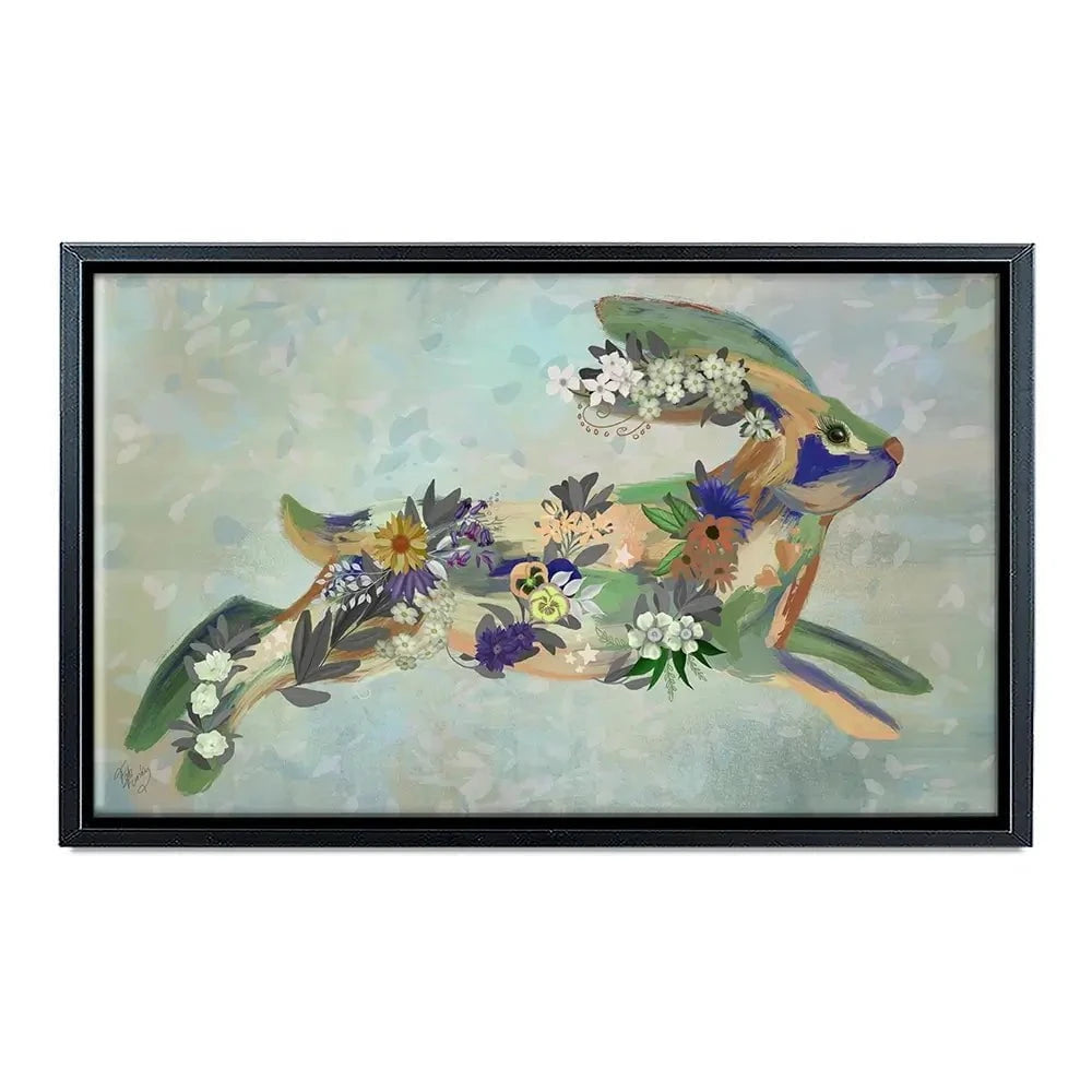 Fantastic Florals Hare Running Canvas Print Fantastic Florals Hare Running Canvas Print wall art product Fab Funky