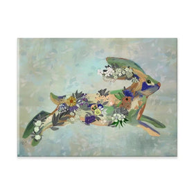 Fantastic Florals Hare Running Canvas Print Fantastic Florals Hare Running Canvas Print wall art product Fab Funky