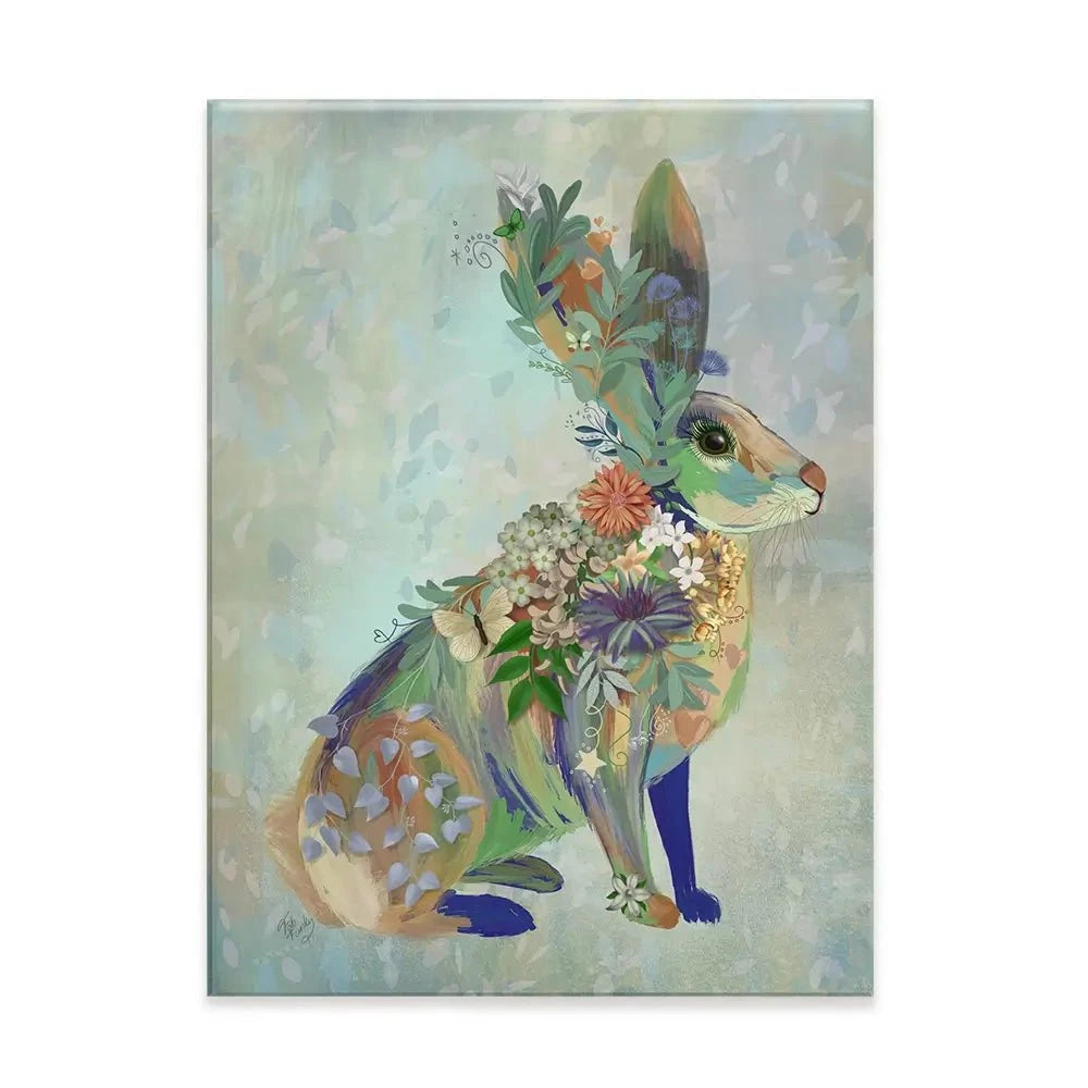 Fantastic Florals Hare Sitting Canvas Print Fantastic Florals Hare Sitting Canvas Print wall art product Fab Funky