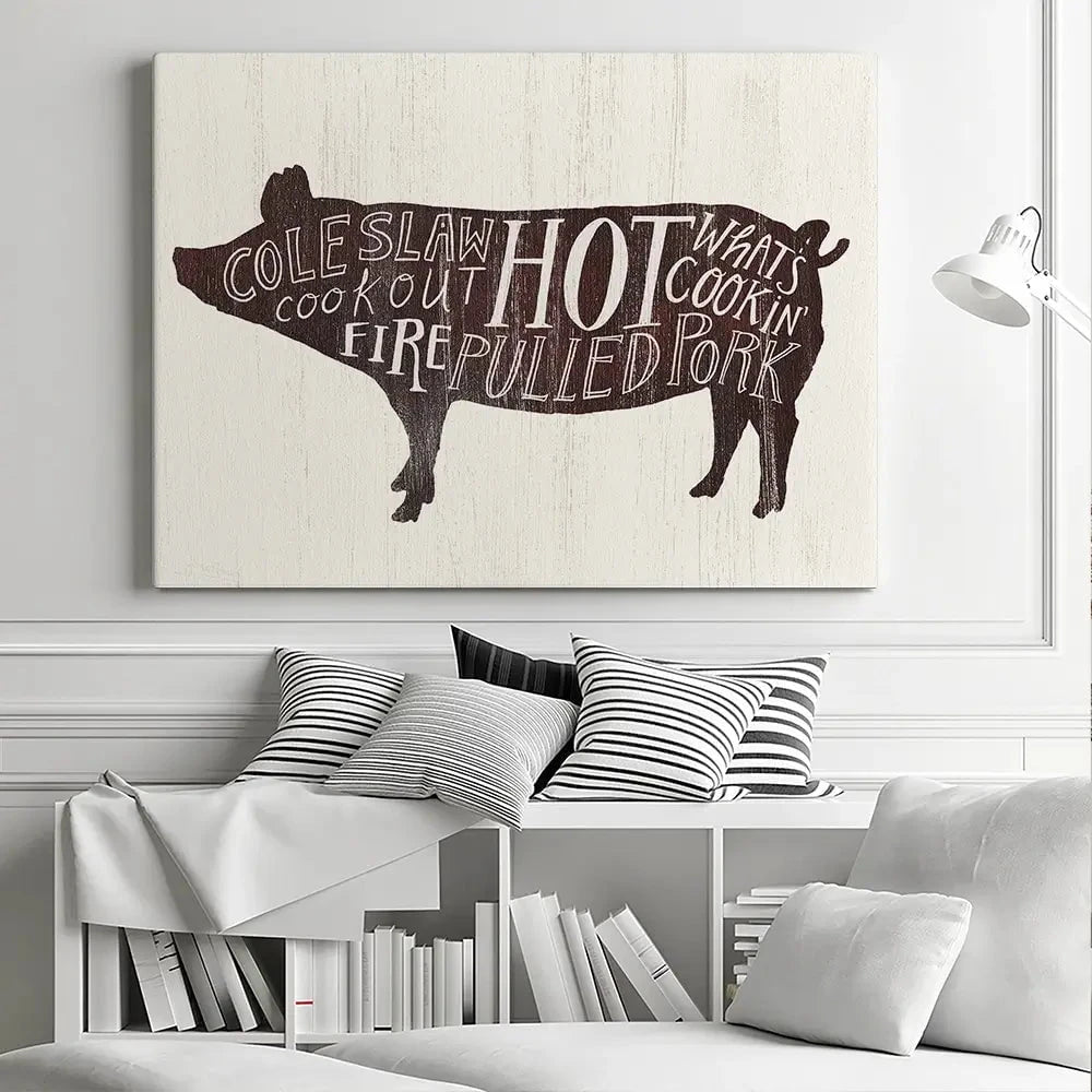 Farmhouse BBQ 4 Canvas Print Farmhouse BBQ 4 Canvas Print wall art product Art Print Shop