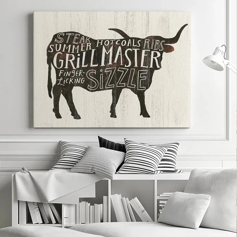Farmhouse BBQ Canvas Print Farmhouse BBQ Canvas Print wall art product Victoria Borges