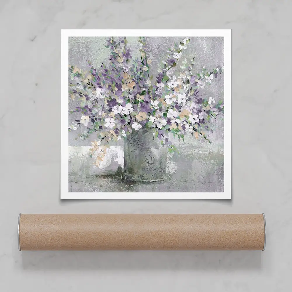 Farmhouse Lavender Square Art Print Farmhouse Lavender Square Art Print wall art product Carol Robinson