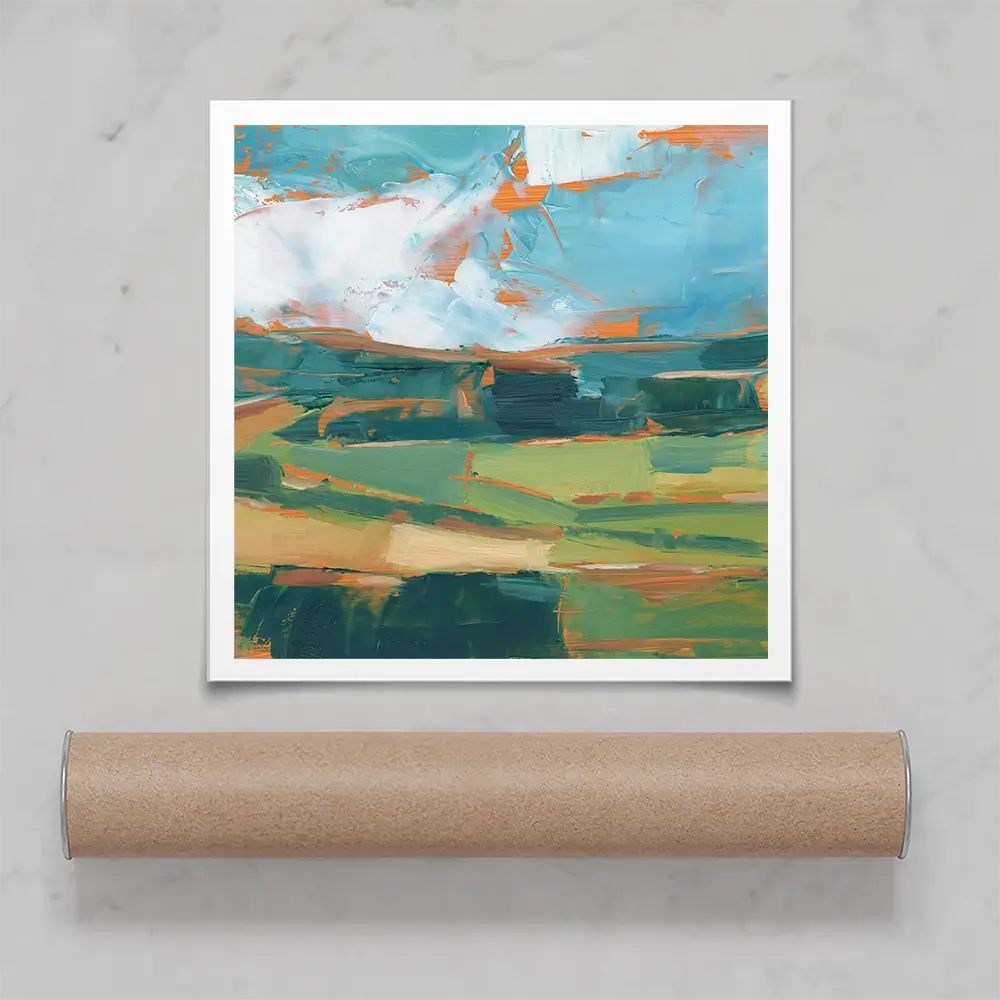 Farmland Vista Square Art Print Farmland Vista Square Art Print wall art product Art Print Shop