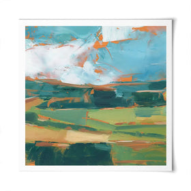 Farmland Vista Square Art Print Farmland Vista Square Art Print wall art product Art Print Shop