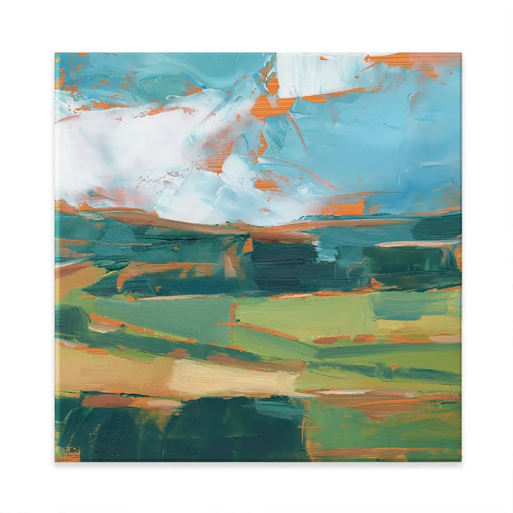 Farmland Vista Square Canvas Print Farmland Vista Square Canvas Print wall art product Art Print Shop