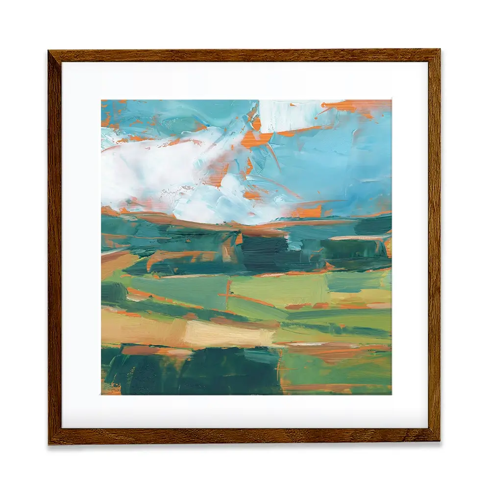 Farmland Vista Square Framed Art Print Farmland Vista Square Framed Art Print wall art product Art Print Shop