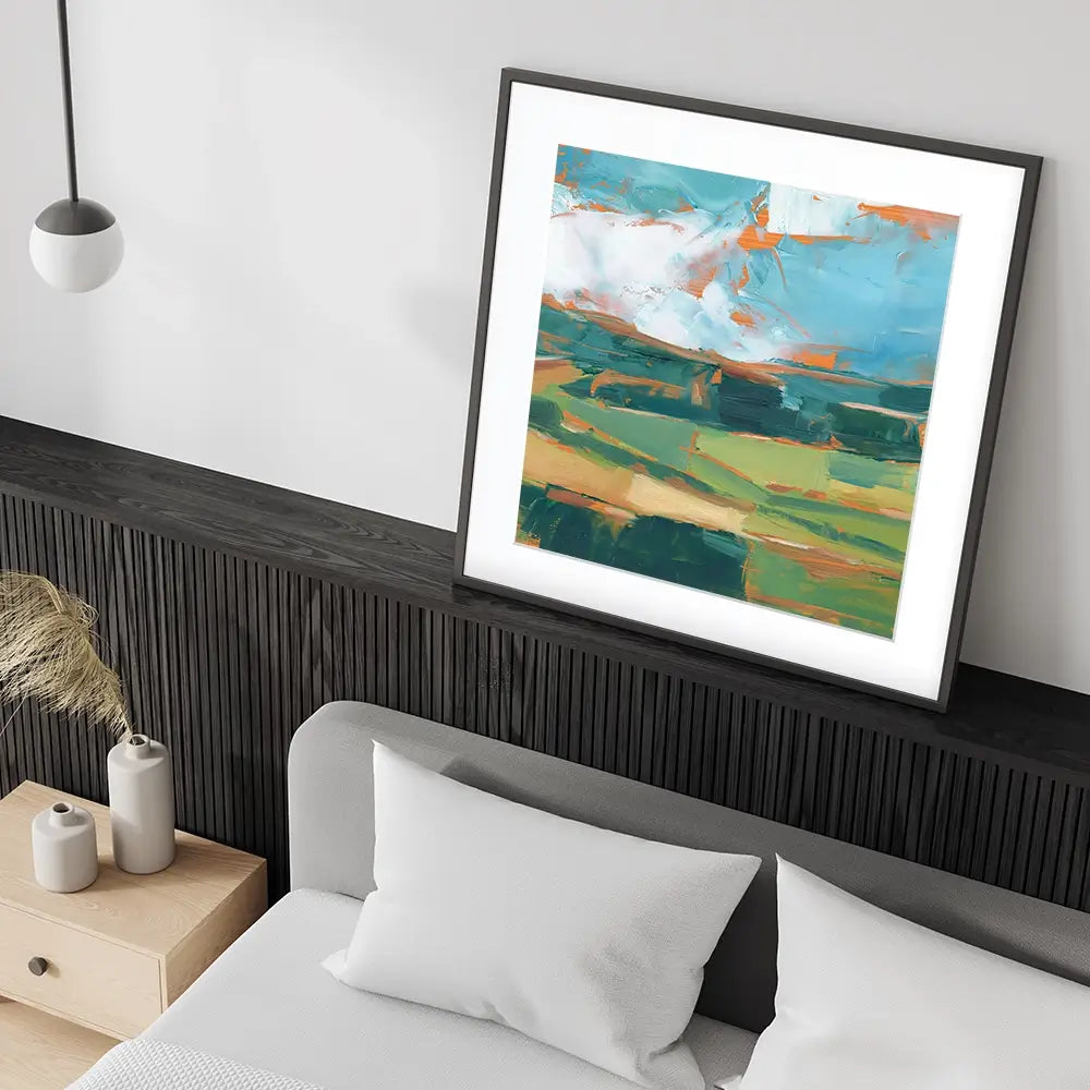Farmland Vista Square Framed Art Print Farmland Vista Square Framed Art Print wall art product Art Print Shop