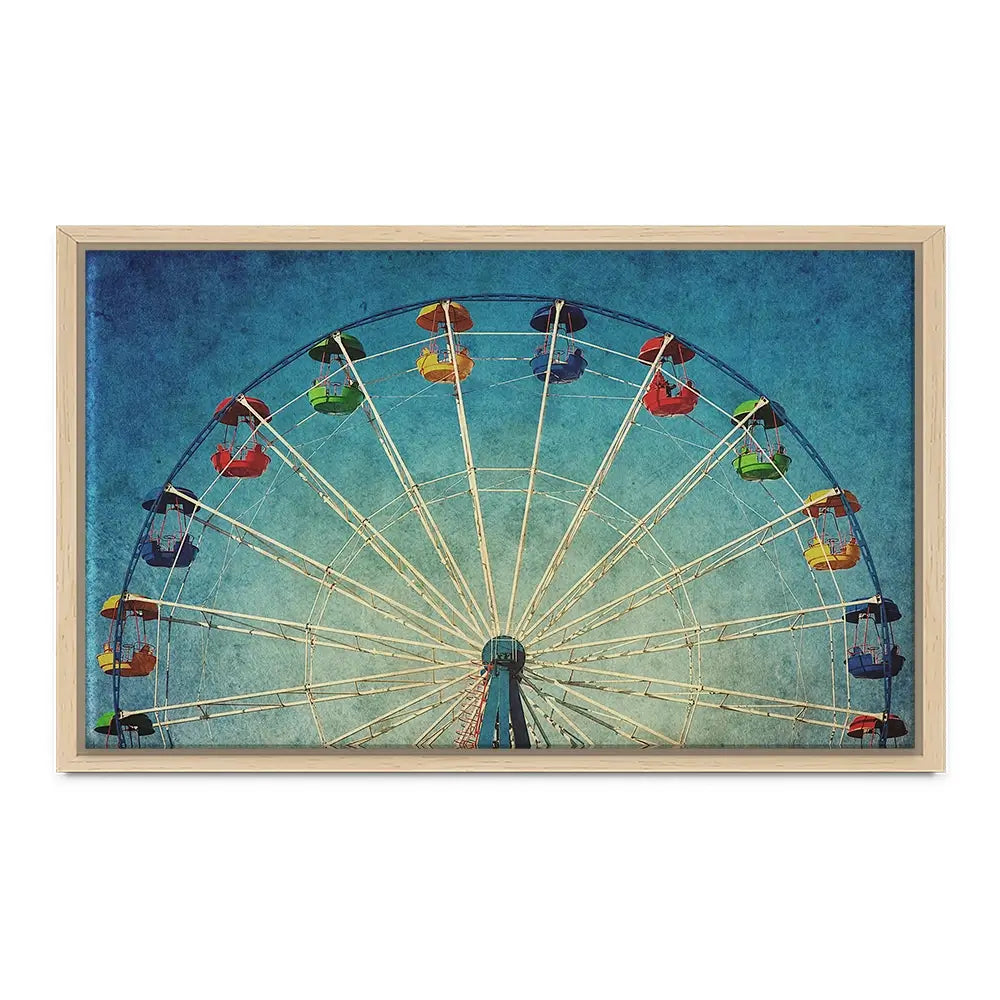 Ferris Wheel Against Blue Sky Canvas Print Ferris Wheel Against Blue Sky Canvas Print wall art product DarkBird / Shutterstock