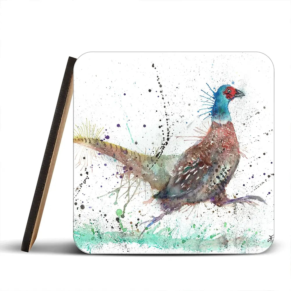 Fez The Pheasant Coaster Set Fez The Pheasant Coaster Set wall art product Jamie Taylor