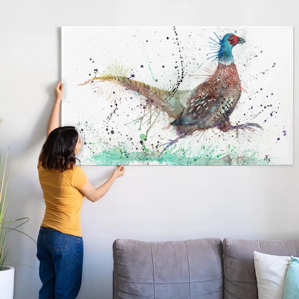Fez The Pheasant Oversized Canvas Print Fez The Pheasant Oversized Canvas Print wall art product Art Print Shop