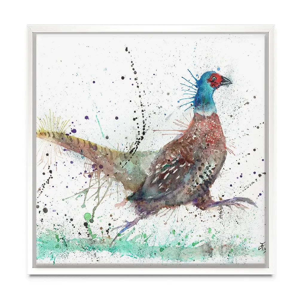 Fez The Pheasant Square Canvas Print Fez The Pheasant Square Canvas Print wall art product Jamie Taylor